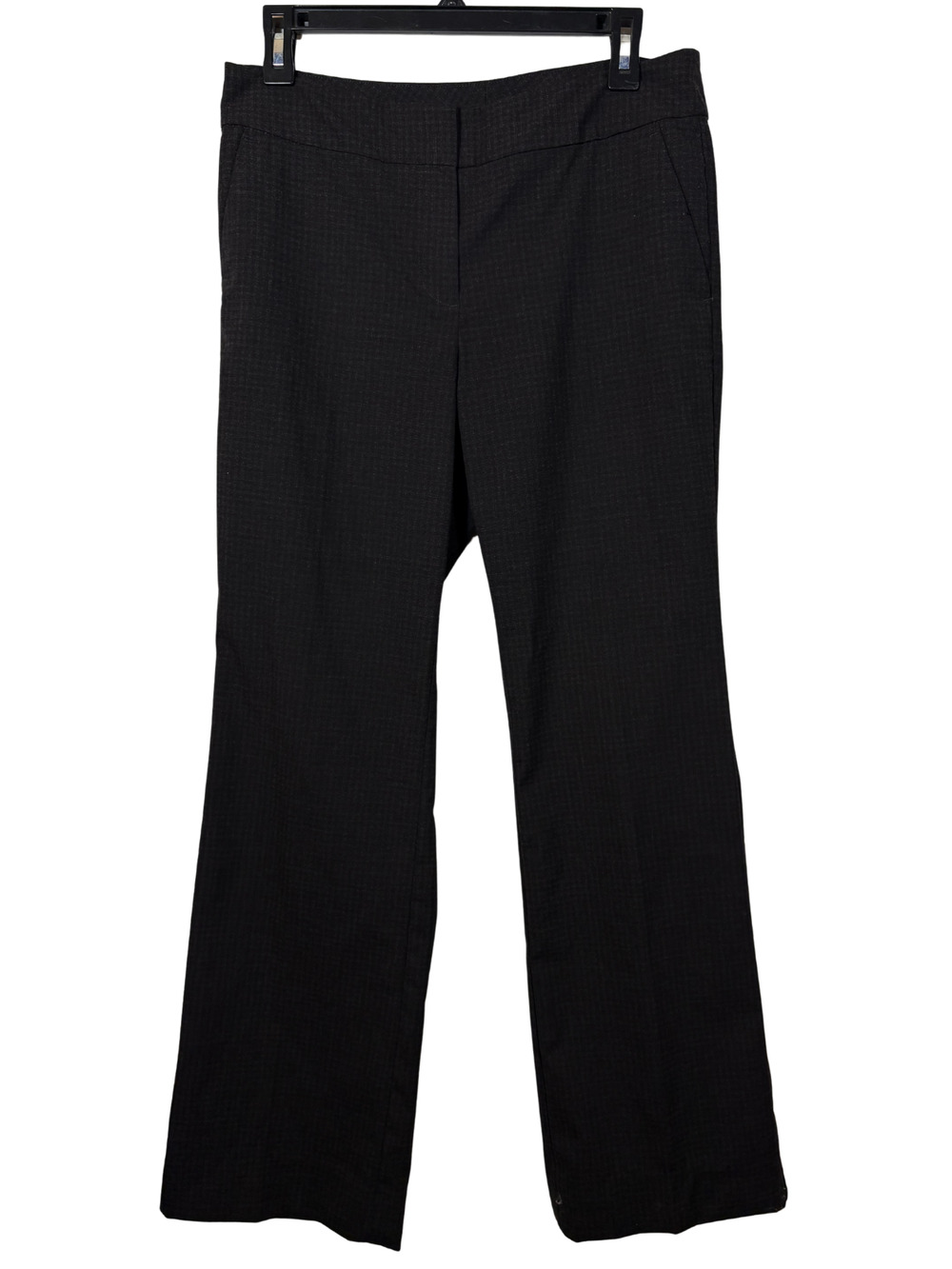 Ann Taylor Straight Leg Pants Women’s Size 4 Black Grey Check Career Office